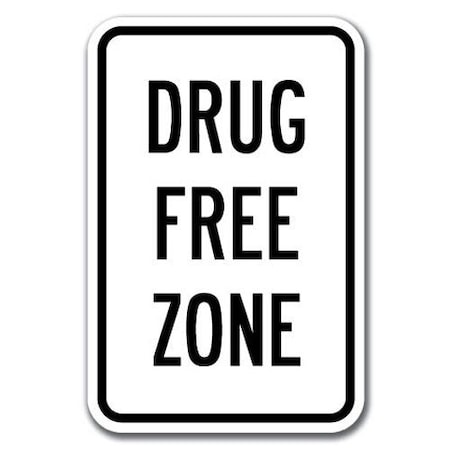 Signmission Safety Sign, 12 in Height, Aluminum, 18 in Length, Drug Free - Drug F Z A-1218 Drug Free - Drug F Z